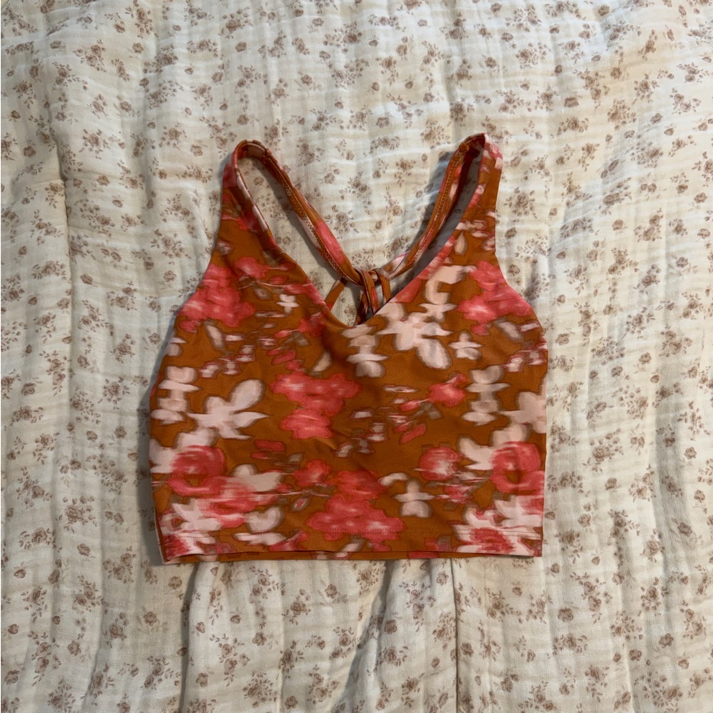 Floral Cropped active tank